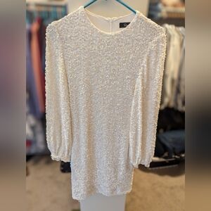 Pearl White Sequin Dress